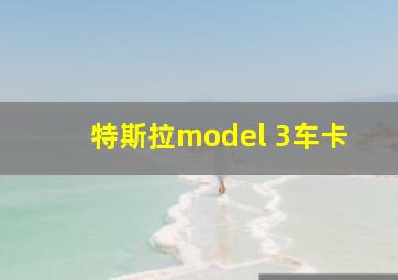 特斯拉model 3车卡